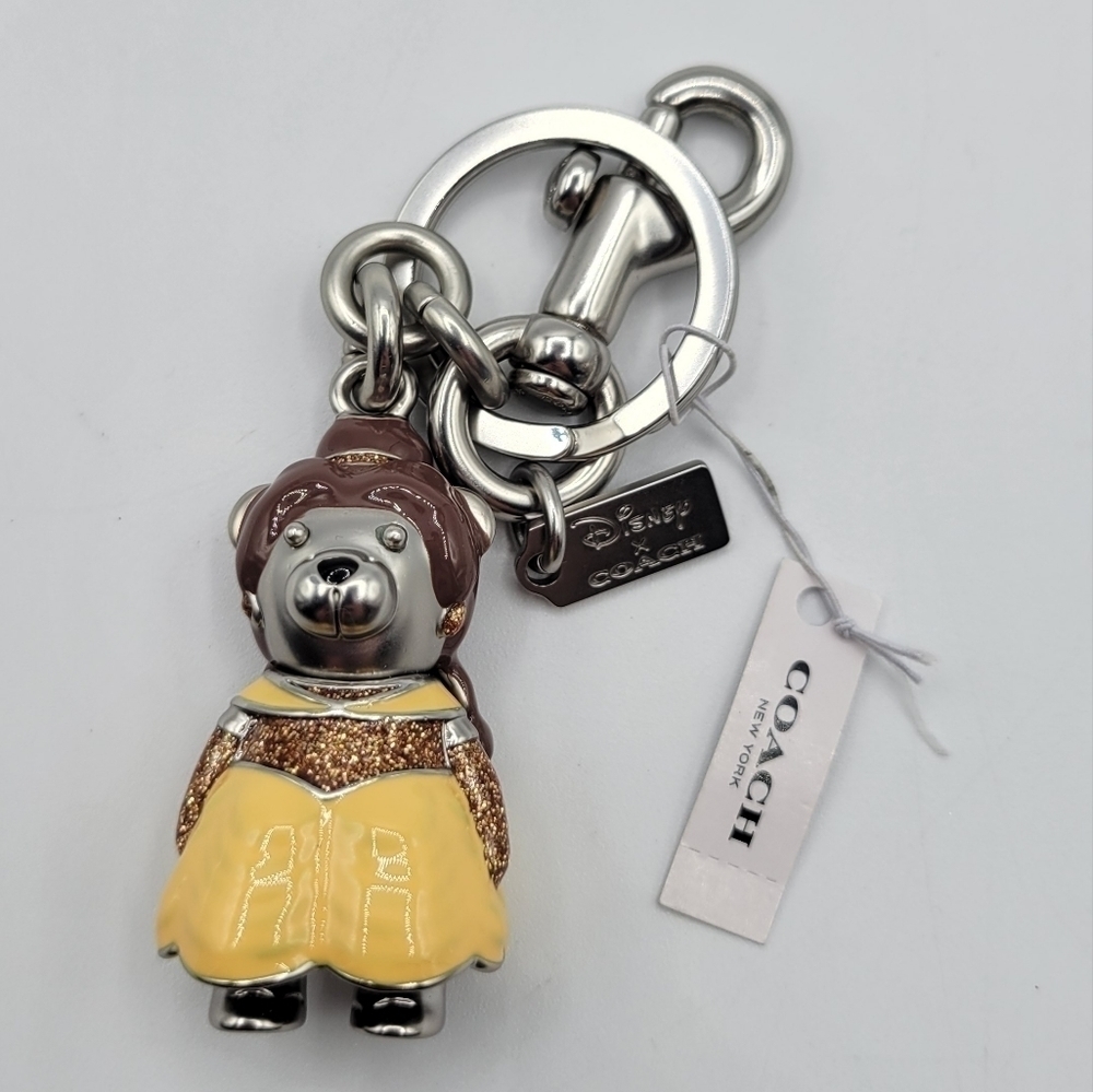 Coach Disney Belle Bear Keychain bag charm - Picture 5 of 6